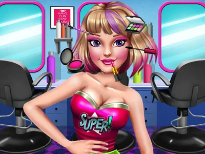 poster of Play Super Hero Make Up Salon! Game Online 2024 game