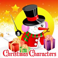 ملصق اللعبة Christmas Characters Slide