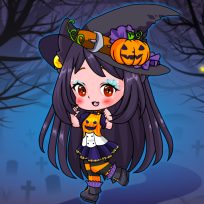 ملصق اللعبة Halloween Chibi Couple