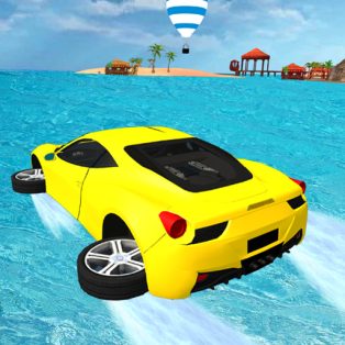 ملصق اللعبة Water surfing Car Game