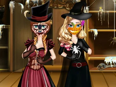 poster of Play Sisters Halloween Preparations Game Online 2024 game