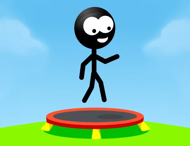 poster of Play Trampoline Stickman Game Online 2024 game