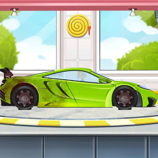 poster of Play Sports Car Wash 2D Game Online 2024 game