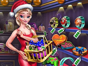 poster of Play Ice Queen Shopping Xmas Gift Game Online 2024 game