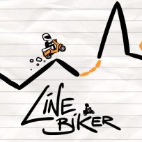 ملصق اللعبة Line Biker