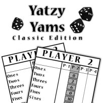 ملصق اللعبة Yatzy Yahtzee Yams Classic Edition