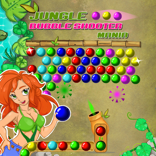 poster of Play Jungle Bubble Shooter Mania Game Online 2024 game