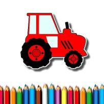 ملصق اللعبة Easy Kids Coloring Tractor