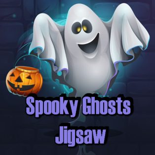 ملصق اللعبة Spooky Ghosts Jigsaw