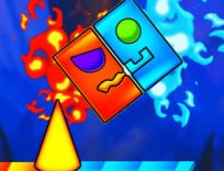 ملصق اللعبة Fire And Water Geometry Dash