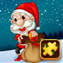 ملصق اللعبة Santa Claus Puzzle Time