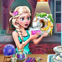 poster of Ice Queen Dish Washing game