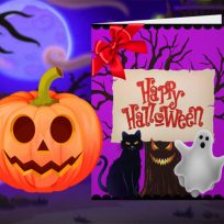 ملصق اللعبة Happy Halloween Princess Card Designer