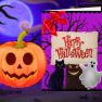 poster of Happy Halloween Princess Card Designer game