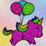 poster of Coloring Book Glittered Unicorns game