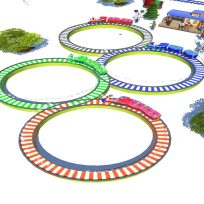 poster of Lowpolly Train Racing Game game