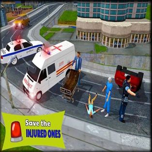 ملصق اللعبة Ambulance Rescue Games 2019