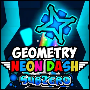 poster of Play Geometry neon dash Subzero Game Online 2024 game