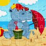 ملصق اللعبة Hippo Jigsaw