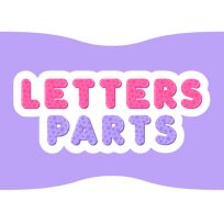 ملصق اللعبة Letters Parts