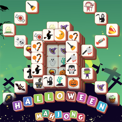 poster of Play Halloween Mahjong Tiles Game Online 2024 game