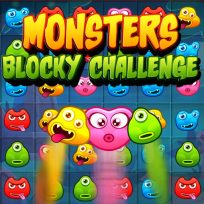 poster of Monsters Blocky Challenge game