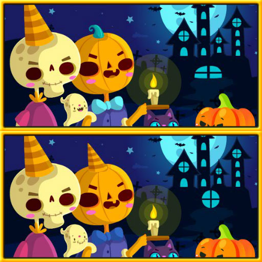 poster of Play Find Differences Halloween Game Online 2024 game