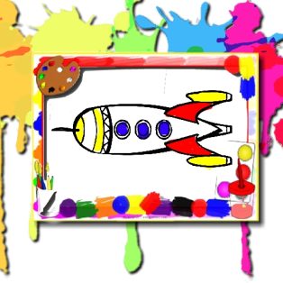 ملصق اللعبة Rockets Coloring Book