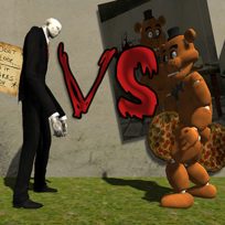 ملصق اللعبة Slenderman VS Freddy The Fazbear