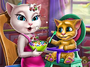 poster of Play Angela Toddler Feed Game Online 2024 game