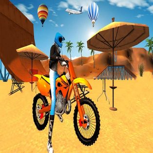 ملصق اللعبة Motocross Beach Game : Bike Stunt Racing