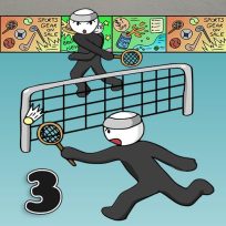 ملصق اللعبة Stick Figure Badminton 3