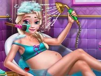 poster of Pregnant Ice Queen Bath Care game