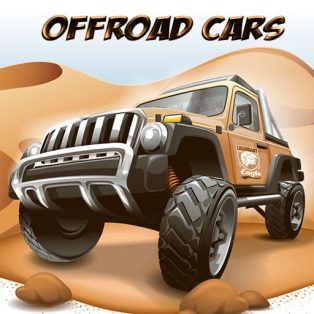 ملصق اللعبة Offroad Cars Jigsaw