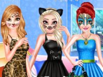 ملصق اللعبة Princess Animal Style Fashion Party