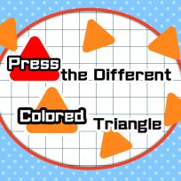 ملصق اللعبة Press the different Colored Triangle