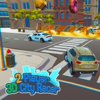 poster of 2 Player 3D City Racer game