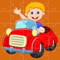 ملصق اللعبة Pedal Cars Jigsaw