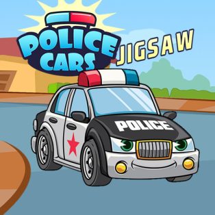 ملصق اللعبة Police Cars Jigsaw