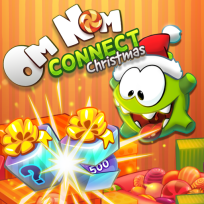 poster of Om Nom Connect Christmas game