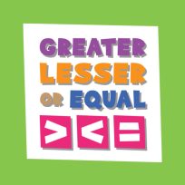 ملصق اللعبة Greater Lesser or Equal