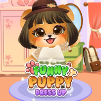 ملصق اللعبة Funny Puppy Dressup