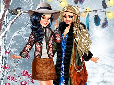 poster of Play Boho Winter with Princess Game Online 2024 game