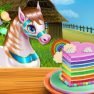 ملصق اللعبة Pony Cooking Rainbow Cake