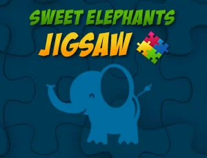 poster of Play Sweet Elephants Jigsaw Game Online 2024 game