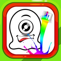 ملصق اللعبة Coloring Book Alien Family