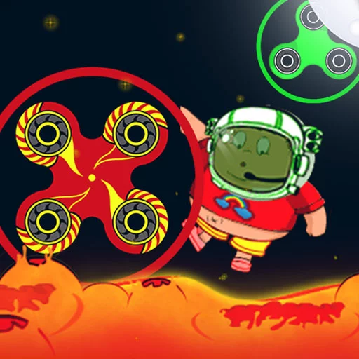 poster of Play Spinner Astro The Floor Is Lava Game Online 2024 game