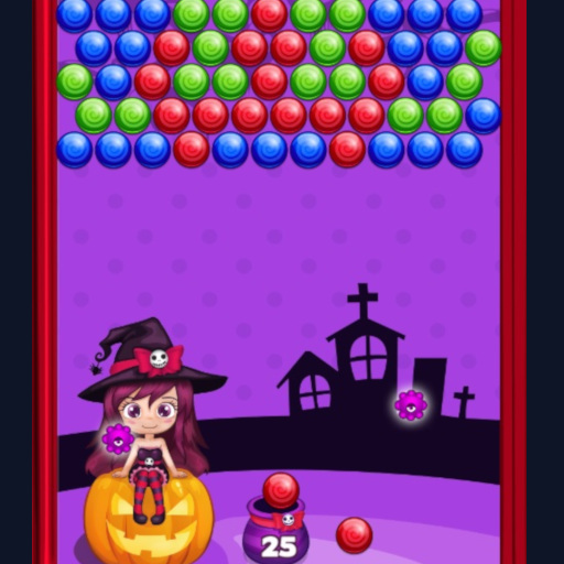 poster of Play Bubble Shooter Halloween Game Online 2024 game