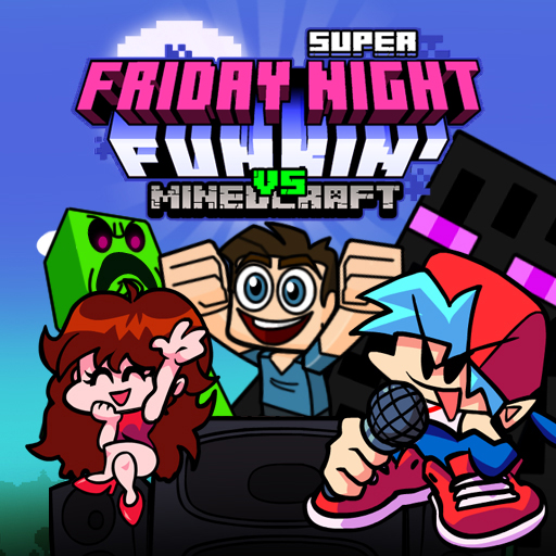 poster of Play Super Friday Night Funki vs Minedcraft Game Online 2024 game