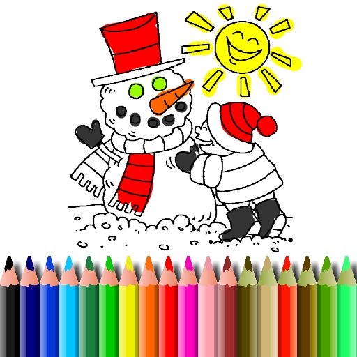 poster of Play Winter Time Coloring Game Online 2024 game